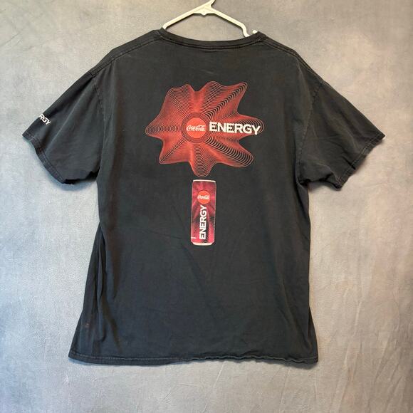 Coca Cola Energy Circle K Promo T-Shirt Black Men’s L Graphic Vintage Distressed - Picture 3 of 15